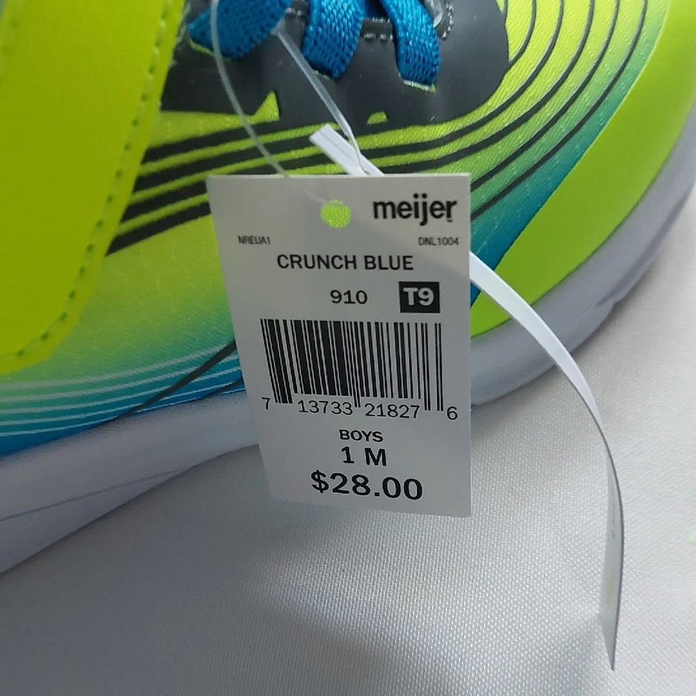 Vivele Kids Neon Green and Blue‎ Athletic Shoes Size 1M